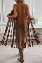 Fringed Mid-Length Vest