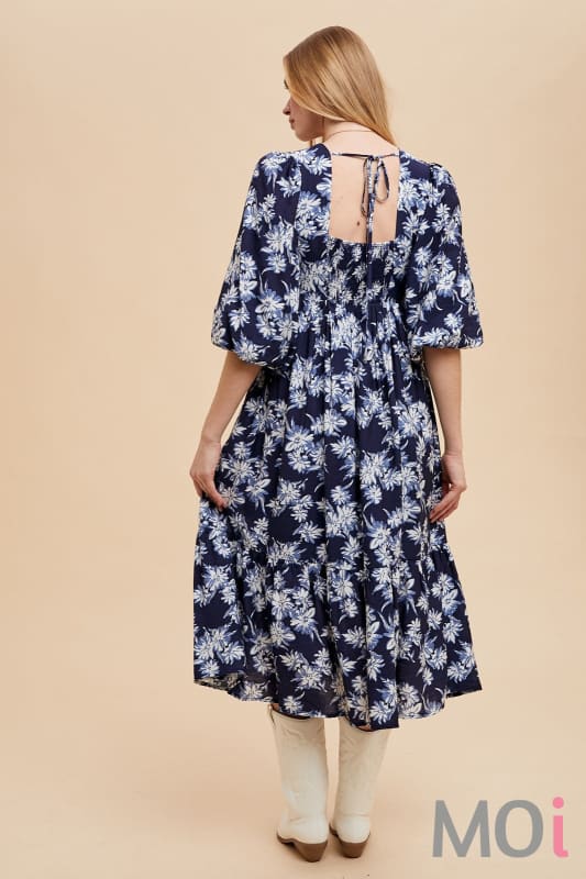 V-Neck Floral Dress