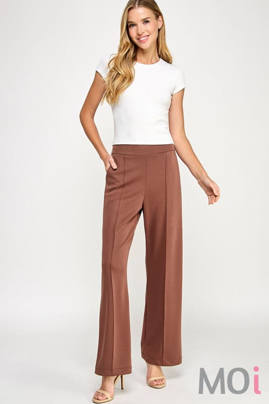 High Waist Pull On Pants