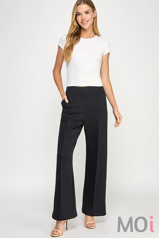 High Waist Pull On Pants