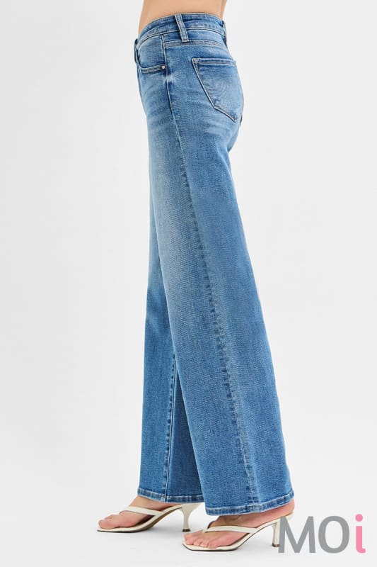 Low Rise Wide Leg Jeans