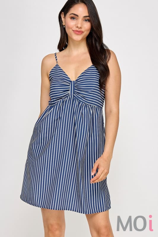 Stripe Baby Doll Dress