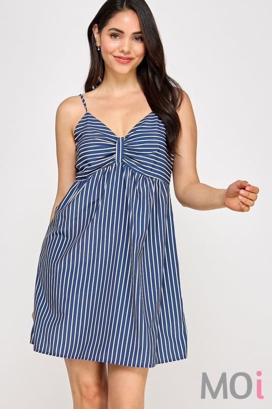 Stripe Baby Doll Dress