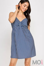 Stripe Baby Doll Dress