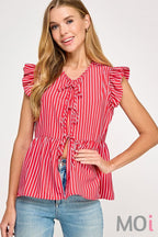Stripe Tie Top