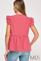 Stripe Tie Top