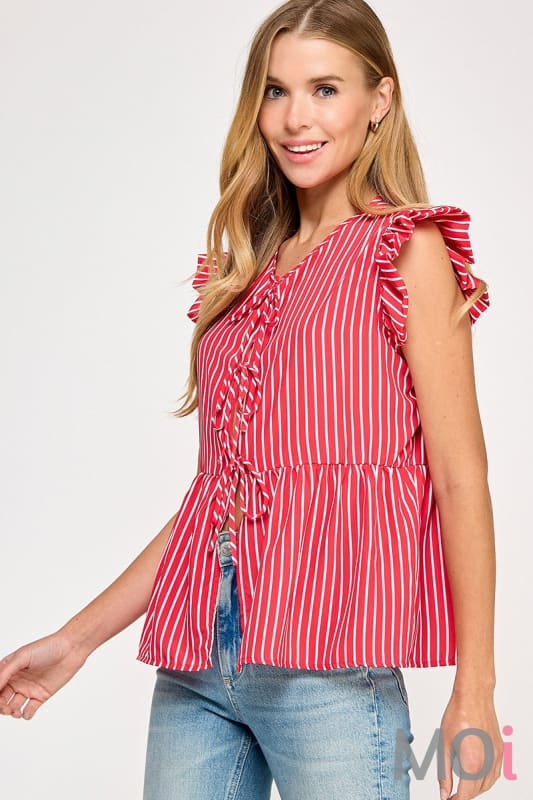 Stripe Tie Top