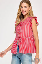 Stripe Tie Top