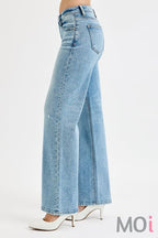 Low Rise Wide Leg Jeans Med/Light