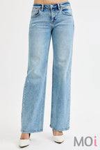 Low Rise Wide Leg Jeans Med/Light