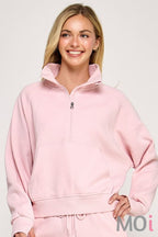 Fleece Half Zip With Thumbholes