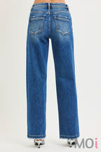 Slouchy Baggy Pocket Side Seam Detail Jeans