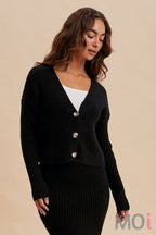Ribbed Knit Cardigan