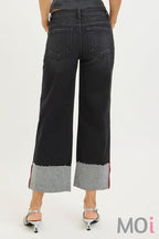 Tummy Control Mid Rise Crop Cuffed
