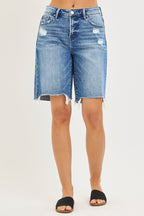 Tummy Control Slouchy Bermuda Shorts