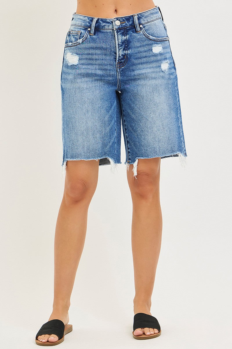 Tummy Control Slouchy Bermuda Shorts