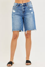 Tummy Control Slouchy Bermuda Shorts