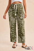 Bandana Printed Barrel Pants