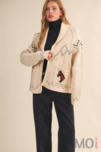 Horse Knit Sweater Cardigan