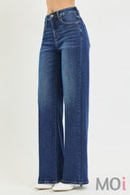 Tummy Control High Rise Wide Leg Jeans