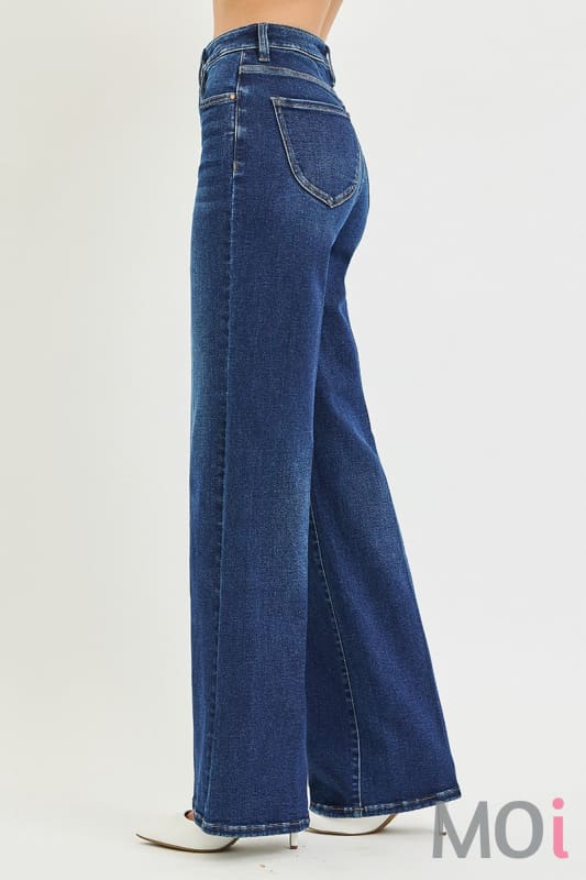 Tummy Control High Rise Wide Leg Jeans