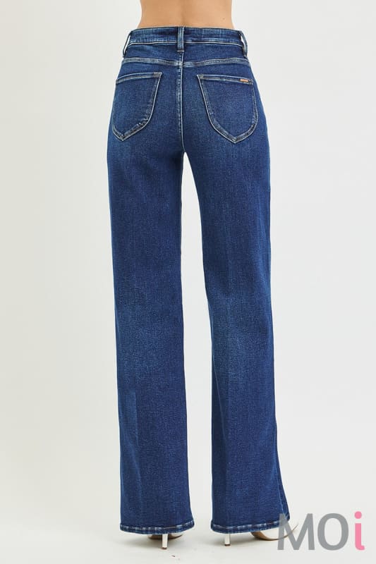 Tummy Control High Rise Wide Leg Jeans