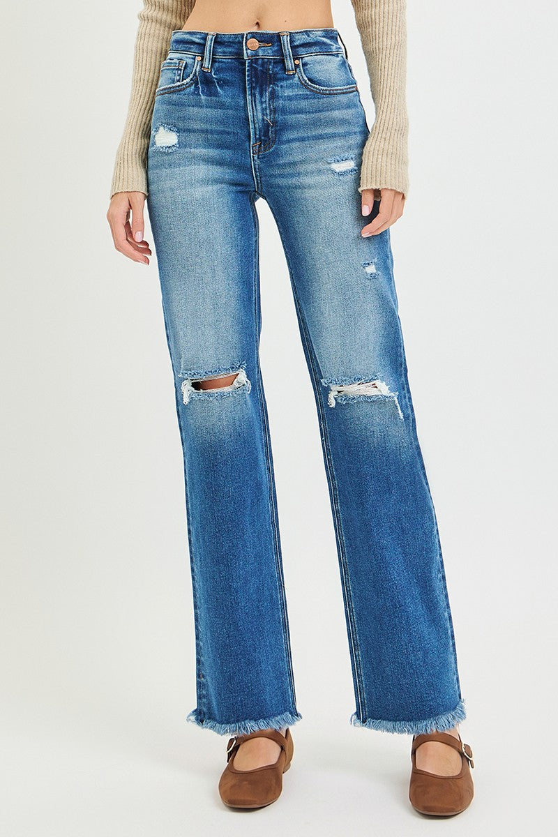 High Rise Straight Jeans