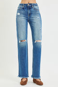 High Rise Straight Jeans