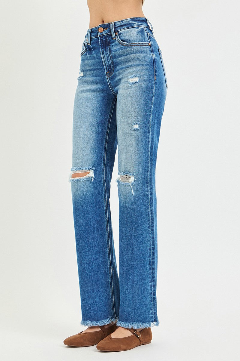 High Rise Straight Jeans