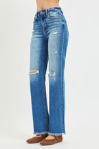 High Rise Straight Jeans