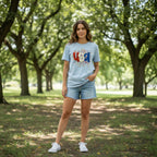 USA Faux Glitter Splatter July 4th Shirt