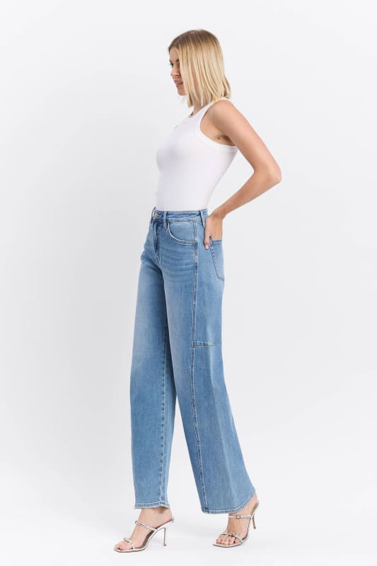 SUPER HIGH RISE WIDE BARREL JEANS