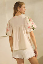 Solid Poplin Top
