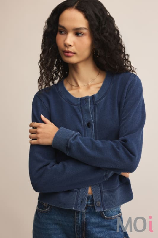 Z Supply Daily Knit Denim Cardigan