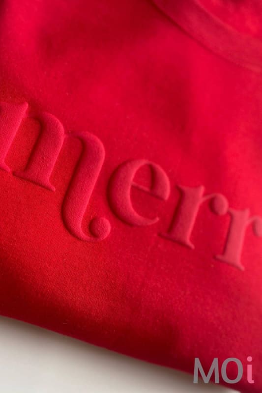 Retro Embossed Merry Sweatshirt
