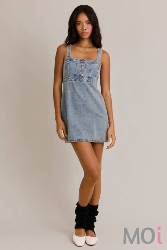 Empire Waist Denim Dress