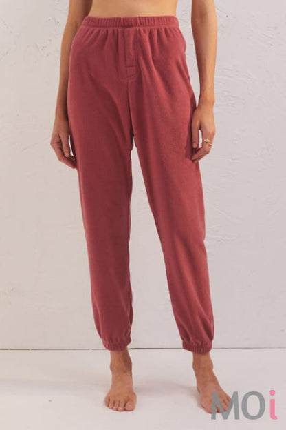 Z Supply Starlight Fleece Jogger Pink Aura