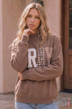 PRAY Patchwork Oversized Pullover Sweatshirt