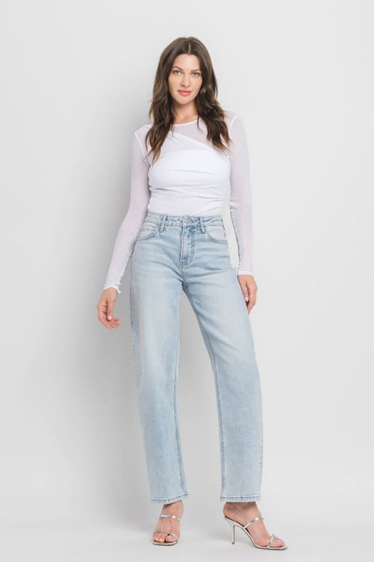 SUPER HIGH RISE BARREL LEG JEANS