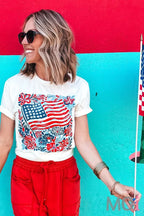 Flag & Flowers Tee