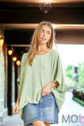 Dolman Sleeve Poncho Style Top