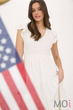 Flutter Sleeve Maxi Dress