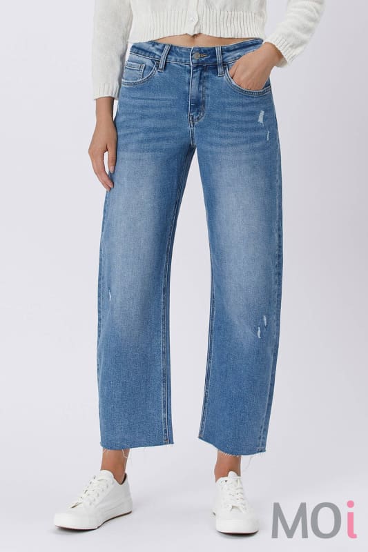 HIGH RISE MILD BARREL JEANS