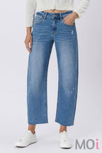 HIGH RISE MILD BARREL JEANS