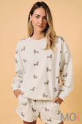 Weenie Dog All Over Print Crew Neck Sweatshirt