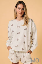 Weenie Dog All Over Print Crew Neck Sweatshirt