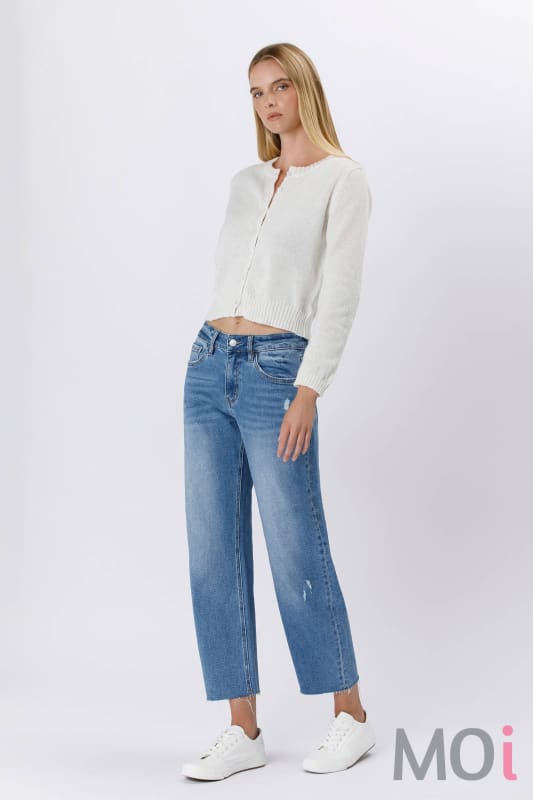 HIGH RISE MILD BARREL JEANS