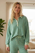 Soft Touch Lightweight Stripe Henley Top