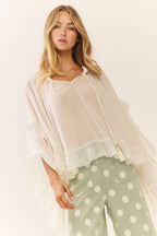 Polka Dot high-rise wide leg pants