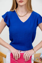 Ruffle Sleeve Blouse